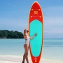 350см Надуваем SUP борд, Дъска, голям падъл борд комплект СУП борд с гребло помпа раница до 190кг, снимка 10