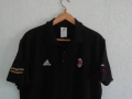 AC Milan Adidas 2XL памучна оригинална поло черна тениска Милан Supporters XXL, снимка 4