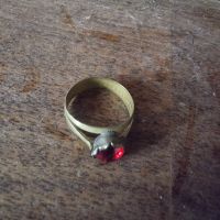 Кралство Югославия. Позлатен пръстен. Дамски пръстен. Старинен накит, снимка 1 - Пръстени - 45653436