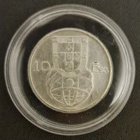 10 ескудо 1955 - сребро - Португалия, снимка 2 - Нумизматика и бонистика - 45658994