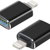 Адаптер USB A женско към Lightning мъжко, черен, снимка 1 - Аксесоари за Apple - 45465177