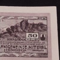 Банкнота НОТГЕЛД 50 хелер 1921г. Австрия перфектно състояние за КОЛЕКЦИОНЕРИ 45064, снимка 2 - Нумизматика и бонистика - 45572505