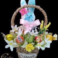 Великденски кошнички със зайче и италиански шоколадови бонбони , снимка 1 - Други - 44986856