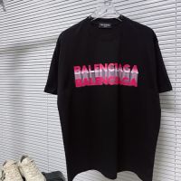 Мъжки и дамски черни овърсайз тениски balenciaga , мъжка,дамска,тениска, снимка 3 - Тениски - 45280381