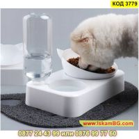 Дозатор за вода за котки с купичка за храна 2 в 1 - КОД 3779, снимка 12 - Други стоки за животни - 45402335