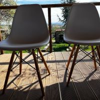 Комплект 6 бр.  трапезни столове с дървени крака в скандинавски стил, снимка 1 - Столове - 45095301