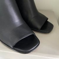 Черни сандали на ток. , снимка 7 - Сандали - 45481340