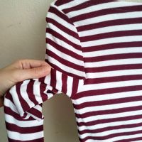 Блуза на рае във винен и бял цвят GAP, снимка 6 - Блузи с дълъг ръкав и пуловери - 45880245