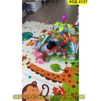 Сгъваемо детско килимче за игра, топлоизолиращо 180x200x1cm - Жираф и Цифри - КОД 4137, снимка 7 - Други - 45509466