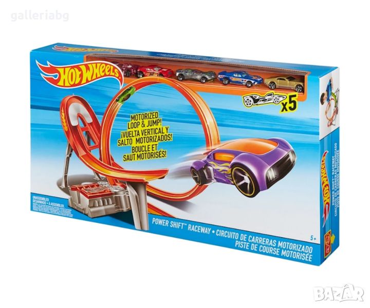 Hot Wheels - Състезателна, моторизирана писта с 5бр. колички, снимка 1