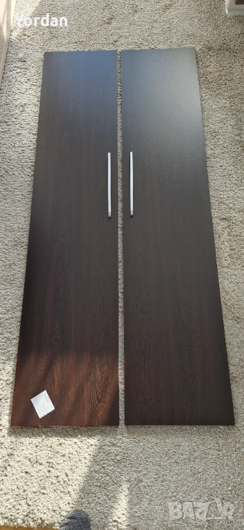 Вратички за двукрил гардероб, 185x39cм, ПДЧ 15 мм венге, снимка 1