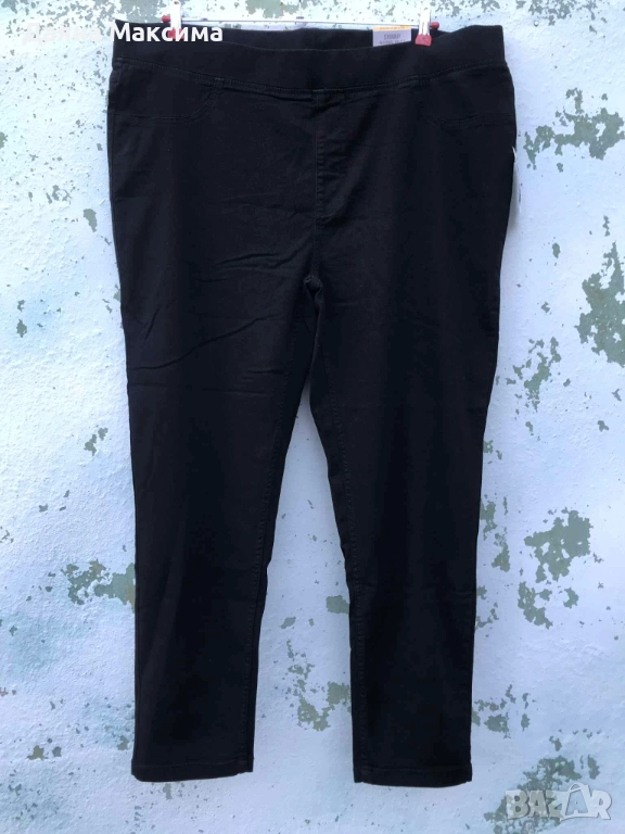 ГИГАНТ черен еластичен панталон с ластична талия 💥, снимка 1