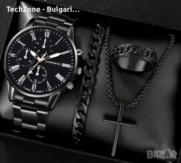 Мъжки комплект 4 части – Черен, снимка 1