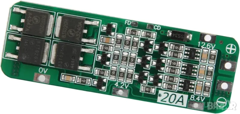 PCB BMS зарядно устройство за литиево-йонни батерии 3S 20A, снимка 1