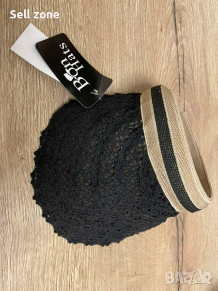 Дамска лятна шапка с дантела и ластична лента, снимка 1