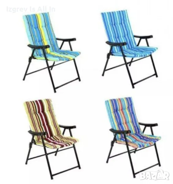 Голям сгъваем къмпинг стол с възглавница – комфорт навсякъде с теб NS3938, снимка 1