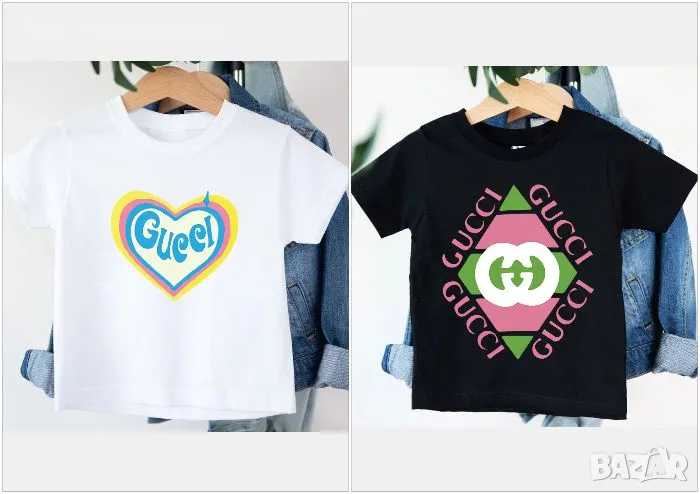 Gucci Детска Тениска 1-16 години👚👕Детска Блуза С Къс Ръкав Гучи - 2 Налични Цвята Код LFS377, снимка 1