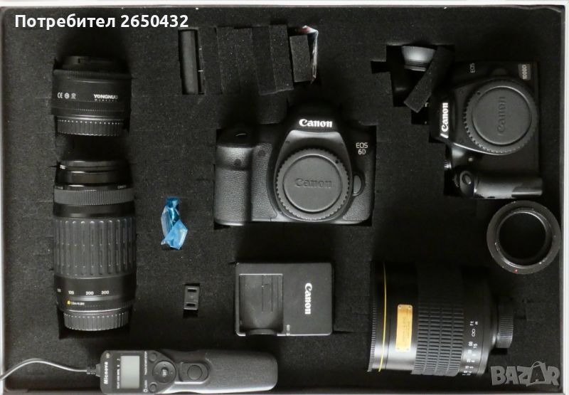 Kомплект за фотография Canon 6D и Canon 1000D с обективи, снимка 1