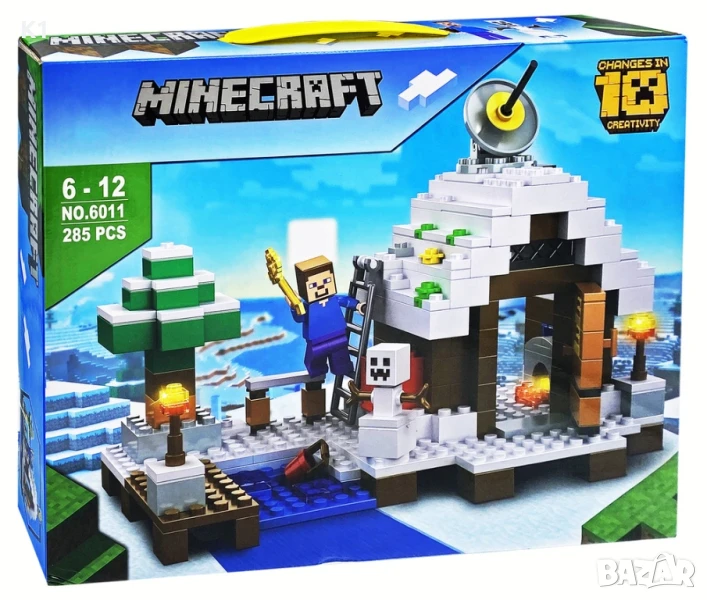 Конструктор Майнкрафт Зимната къща - 285 части, Minecraft, снимка 1