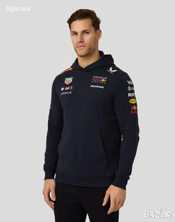 Red Bull Racing F1 Teamline Hoodie - Оригинален мъжки суитшърт, снимка 1