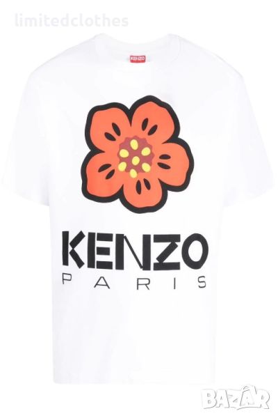 KENZO White Boke Flower Logo Print Дамска / Мъжка Тениска size S и M, снимка 1