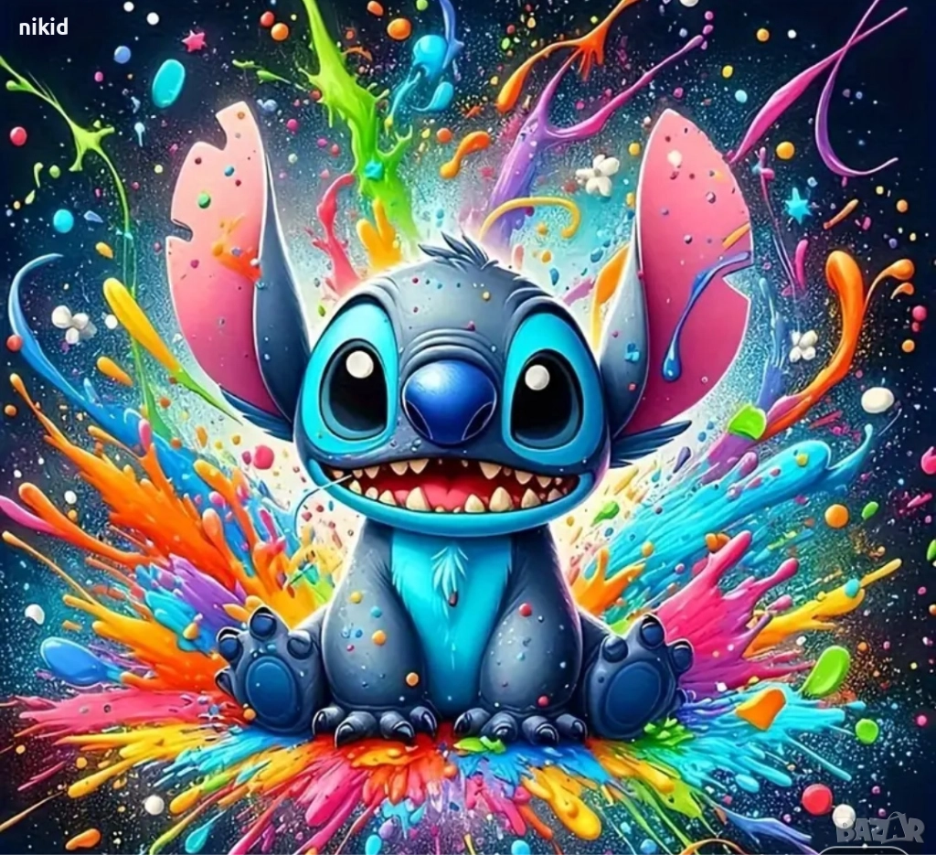 Стич stitch боички детски 5D гоблен диамантен картина мозайка за направа по схема с камъчета, снимка 1