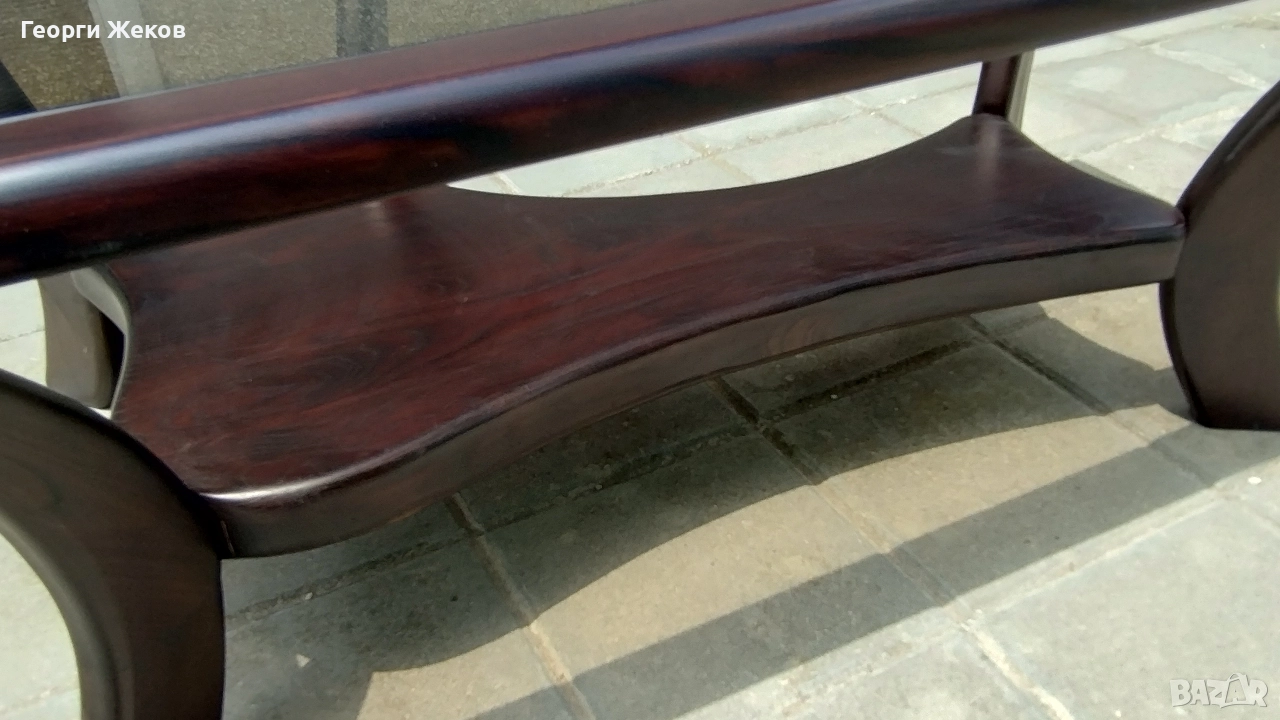 холна маса от масив и стъкло, снимка 1