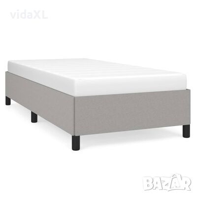 vidaXL Рамка за легло светлосива 90x190 см плат(SKU:347026, снимка 1