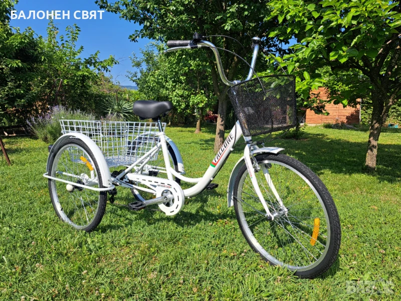 Нов Семеен Триколесен Велосипед Триколка 24 цола 6 скорости, снимка 1