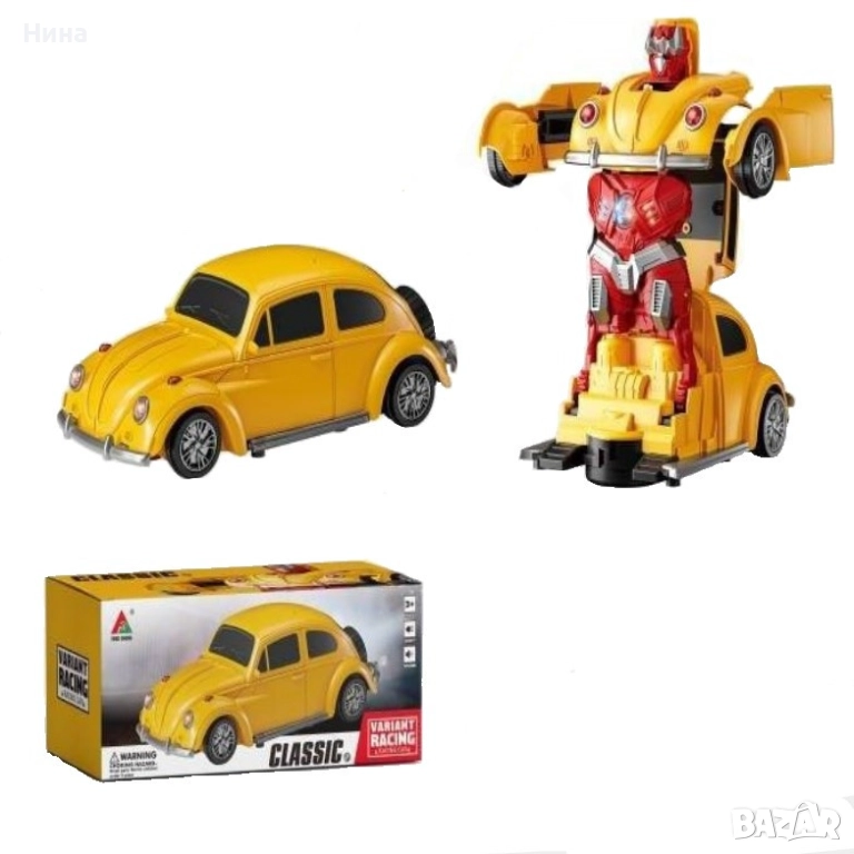 Трансформер Кола - Робот с пушек - RACING CAR, снимка 1