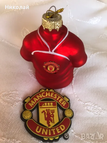 Лот от висулки за елха Манчестър Юнайтед, Man United Christmas tree decoration, licensed product, снимка 1