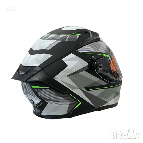 Каска за мотор, Мото шлем, очила и визьор, 4 размера Green, снимка 2 - Аксесоари и консумативи - 47544814