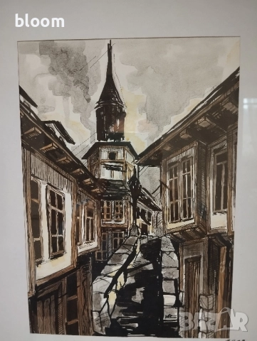 Картина туш и акварел, снимка 4 - Картини - 52195417