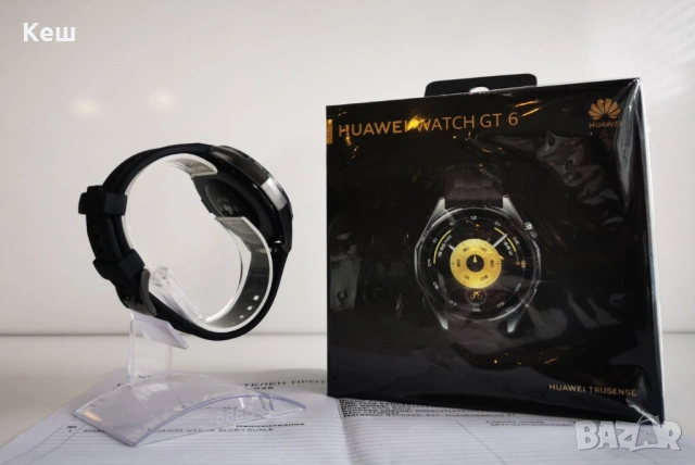 Huawei Watch GT6 46mm Black 2г Гаранция, снимка 2 - Смарт часовници - 53191159