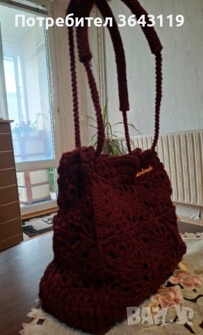 Дамска ръчно изплетена чанта, снимка 4 - Чанти - 54205400