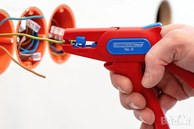 WEICON Super No.6 / 0,2-6 mm² / VDE 1000V - Made in Germany - ЧИСТО НОВИ Автомат. Клещи изол. кабели, снимка 2 - Клещи - 50200052