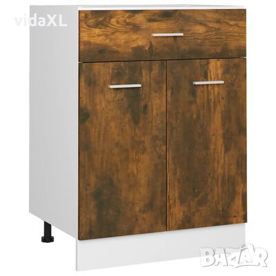 vidaXL Долен шкаф с чекмедже опушен дъб 60x46x81,5 см инженерно дърво(SKU:815576