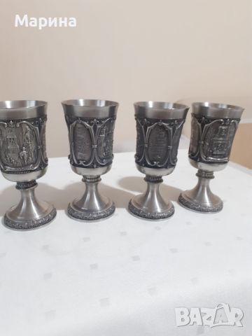 Кана и чаши за ракия от калай Antik*Vintage*, снимка 13 - Антикварни и старинни предмети - 45119346