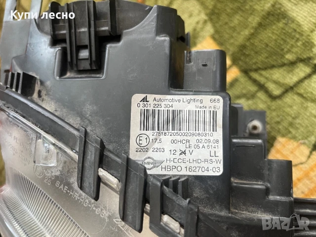 Фар Mini Cooper , снимка 3 - Части - 51316253