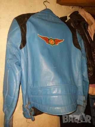 Дебело, топло кожено яке - оригинал, от дебел, тежък телешки бокс Текстилно яке за мотор Мъжка шуба, снимка 6 - Якета - 52103635