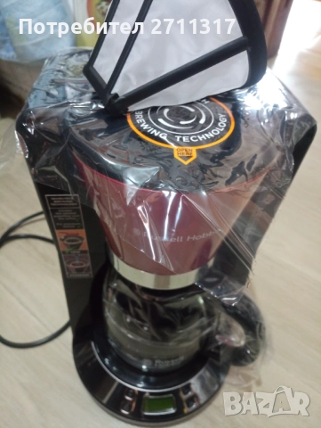 Кафемашина RUSSELL HOBBS ЧЕРЕН/ЧЕРВЕН, ТАЙМЕР, 1100.00 W, снимка 3 - Кафемашини - 52864490