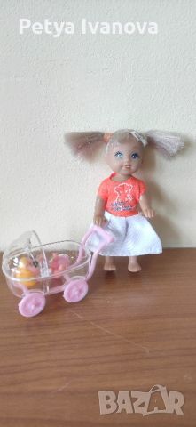 Малка кукличка с количка и бебе, снимка 4 - Кукли - 45317179