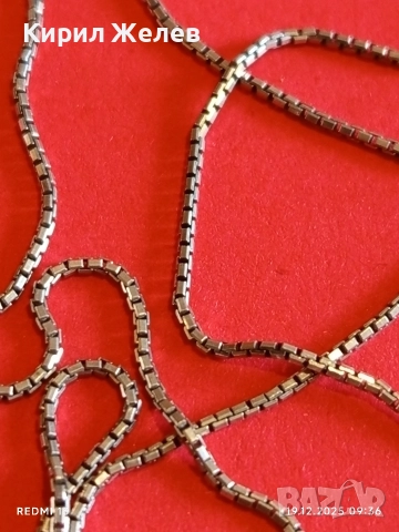 Сребърна верижка плетка box chain нежно стилно бижу 52415, снимка 4 - Колиета, медальони, синджири - 52844920