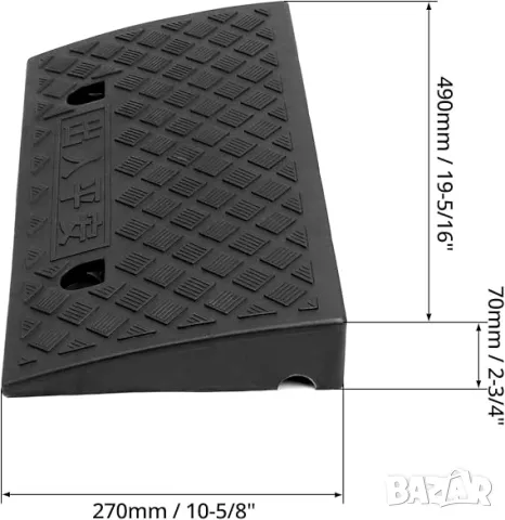 2бр пластмасови рампи за бордюри, рампа за врати, прагове, за инвалидни колички, мотоциклети и др., снимка 2 - Други стоки за дома - 47548777