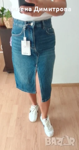 Дънкова пола Pull&Bear XS размер