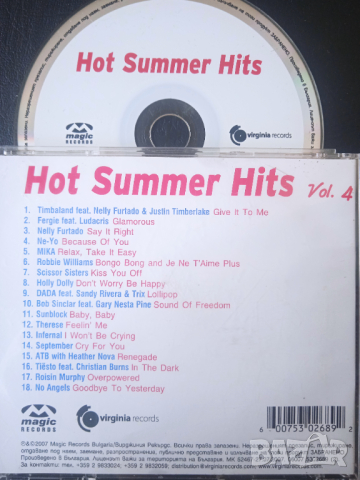 Hot summer hits - оригинален диск компилация на Virginia Records, снимка 1 - CD дискове - 44958050