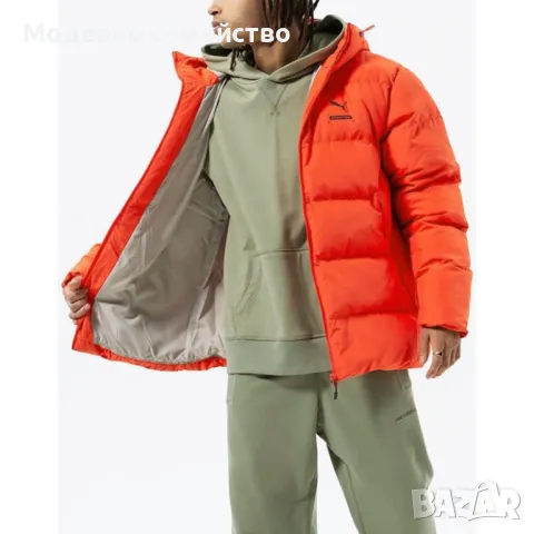 Мъжко зимно яке  PUMA Better Sportswear Hooded Jacket Orange, снимка 3 - Якета - 48066885