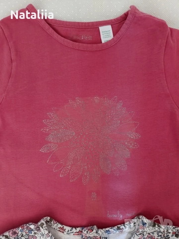 Комплект: 2 ярки тениски с дълъг ръкав за момиче 2 г. / 86 — Tape à l’Oeil, от Франция, снимка 3 - Детски комплекти - 52760170