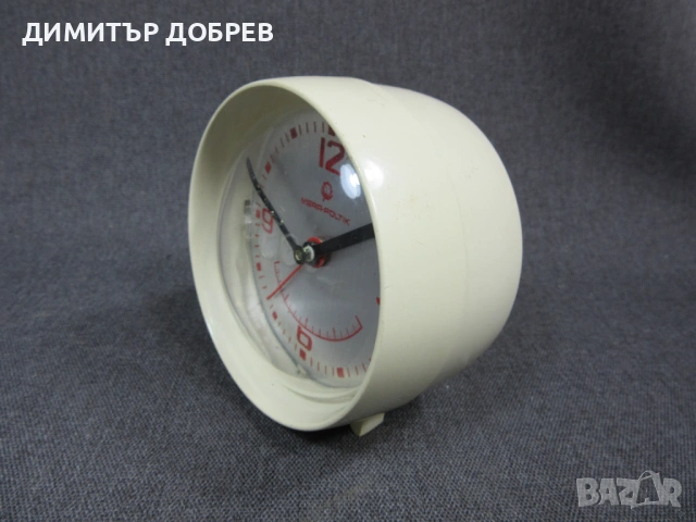СТАР РЕТРО СОЦ ПОЛСКИ НАСТОЛЕН МЕХАНИЧЕН ЧАСОВНИК БУДИЛНИК MERA POLTIK, снимка 2 - Антикварни и старинни предмети - 54274864