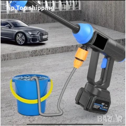 Акумулаторна водоструйка 48V – Пистолет за миене с LCD дисплей и 6 режима